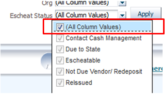 Search Criteria for HART Due Diligence Report
